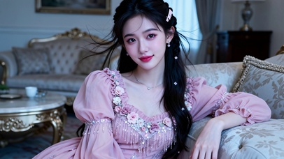 粉裙少女