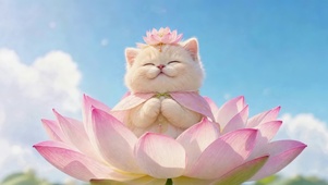 莲花猫咪