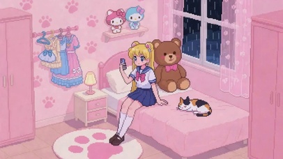 像素风美少女的房间