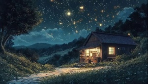 星空森林草地温馨商店