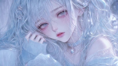 清纯银发少女