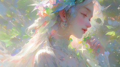 油画少女
