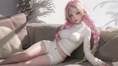 居家少女的惬意时光