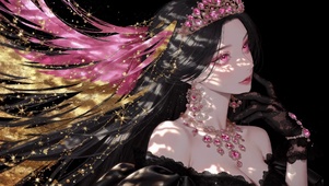 华丽红宝石皇冠美女高清4k