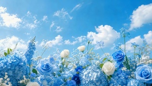 蓝色花海