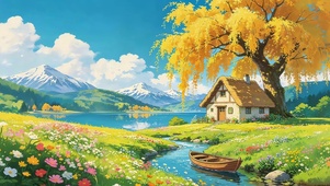 秋野湖畔小木屋