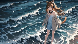 海境兽耳姬・潮浪的治愈之美