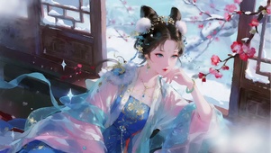 兔儿仙的红梅映雪