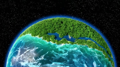 当地球只有植被和海洋