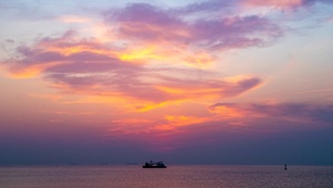 黄昏的海面