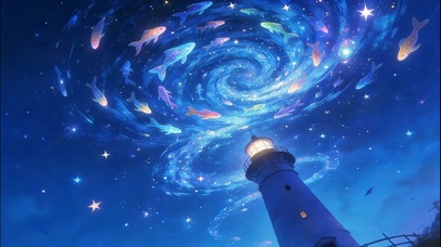 灯塔星空漩涡