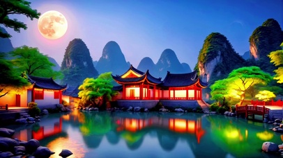 举头望明月，低头思故乡。