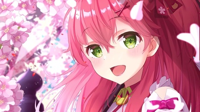 阳光樱花树少女