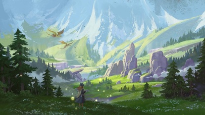 唯美治愈草地景色