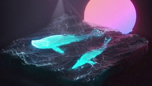 海中模拟鲸鱼