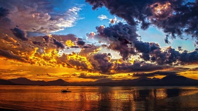 黄昏小湖