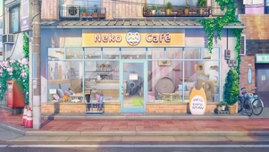 治愈插画宠物店