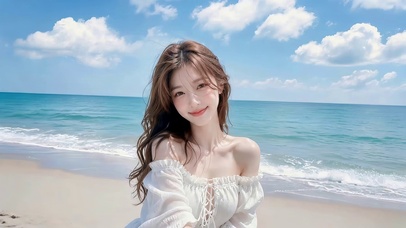 夏日海滩女孩
