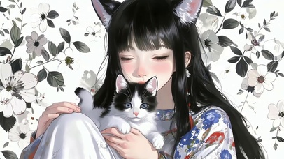 花影与猫