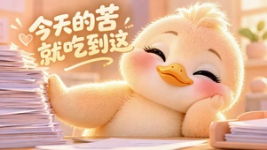 萌趣小黄鸭打工人