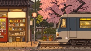 电车途经街角小店