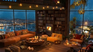 唯美安静窗外雨