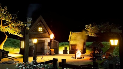 治愈夜晚小村庄