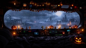 雨夜科幻小屋
