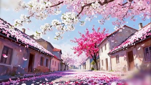 唯美桃花古镇