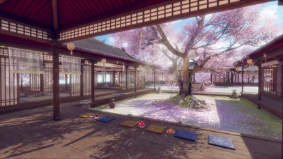 唯美国风樱花庭院