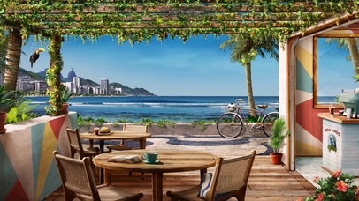 舒适的放松海滩