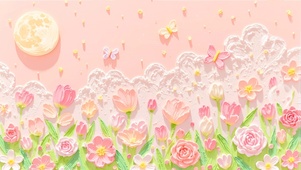 粉月花蝶