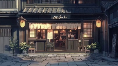 黄昏阳光静谧温馨酒馆