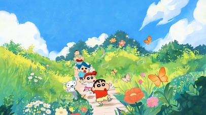 蜡笔小新和小伙伴快乐出游