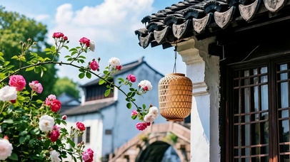 夏日唯美小镇