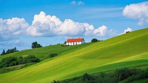 自然小屋唯美风景