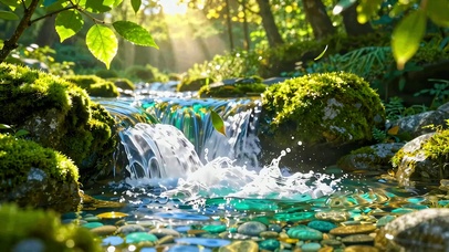 林间流水