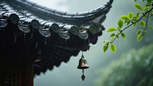 雨中屋檐