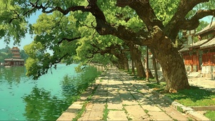 阳光公园湖畔
