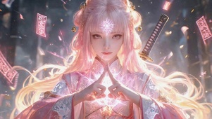 粉发古风二次元美少女壁纸