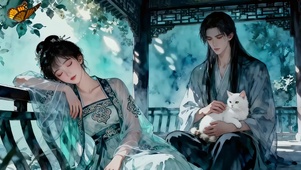 小亭处惬意休憩的情侣1