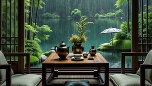 【雨景】竹林山水