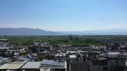 大理古城航拍洱海