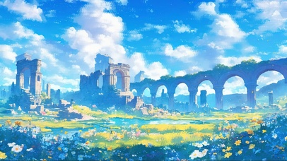 梦幻花海古罗马遗迹