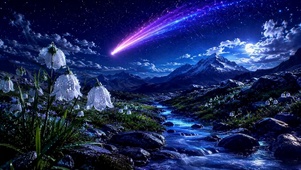星夜流光山谷