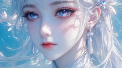 眼含清澈的水下