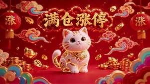 涨停招财猫 无缝循环