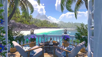 夏日阳光海边别墅