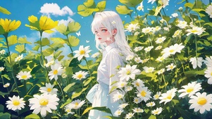 花与少女