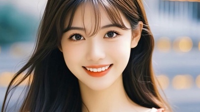 笑容甜美的美女